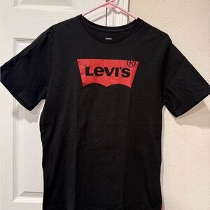 Levi's Black Tee with Red Logo
